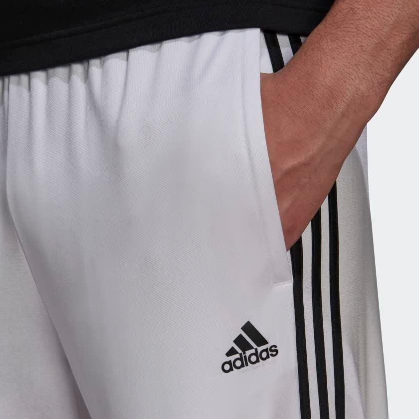 imageadidas Mens Essentials WarmUp Tricot 3Stripes Tapered Track PantsWhiteBlack