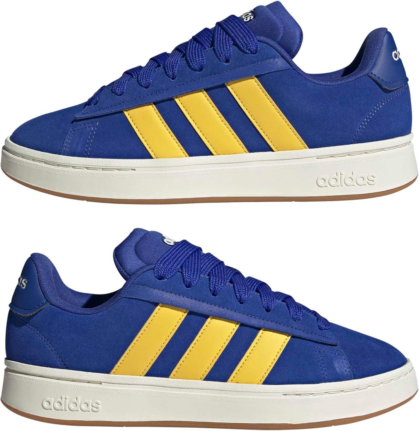 imageadidas Mens Grand Court Alpha ShoesSemi Lucid BlueUtility YellowOff White