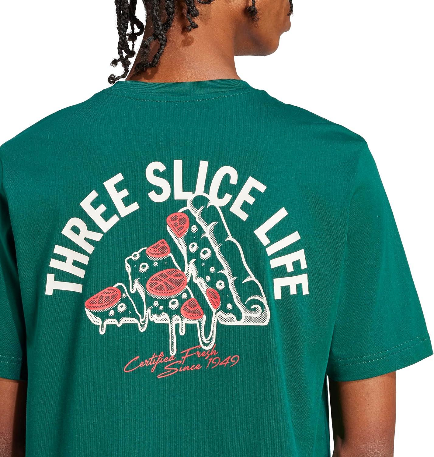 imageadidas Mens Lounge Pizza Graphic TShirtCollegiate Green