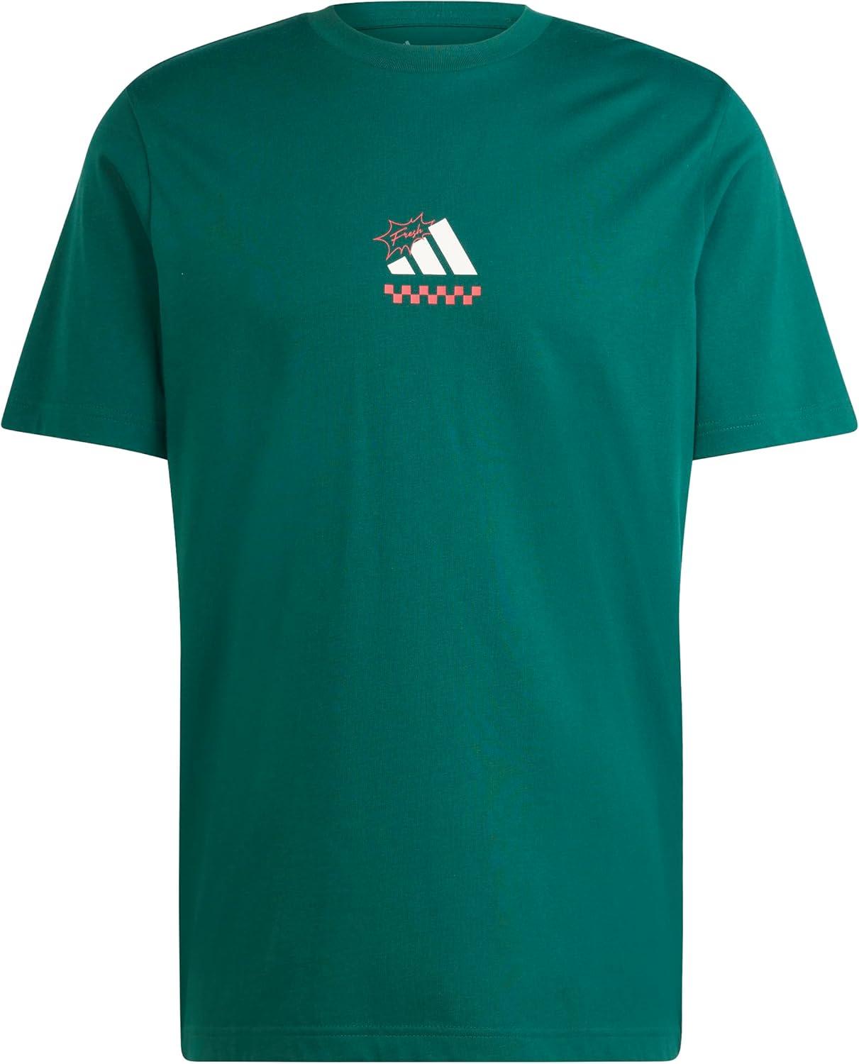 imageadidas Mens Lounge Pizza Graphic TShirtCollegiate Green