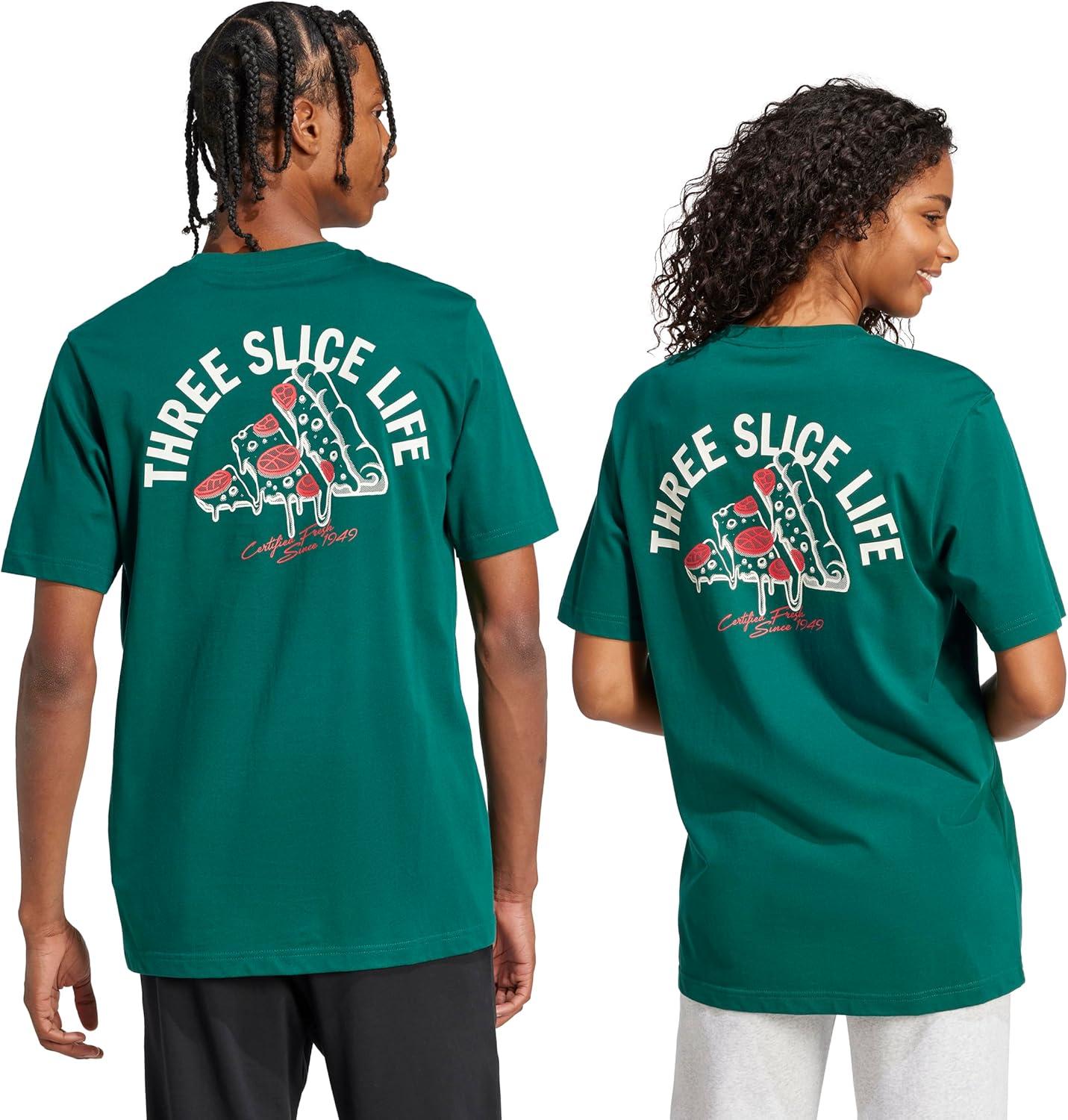 imageadidas Mens Lounge Pizza Graphic TShirtCollegiate Green