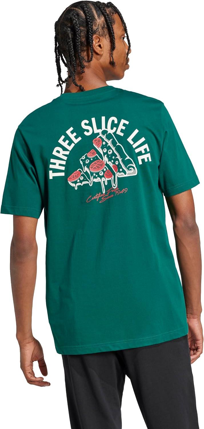 imageadidas Mens Lounge Pizza Graphic TShirtCollegiate Green