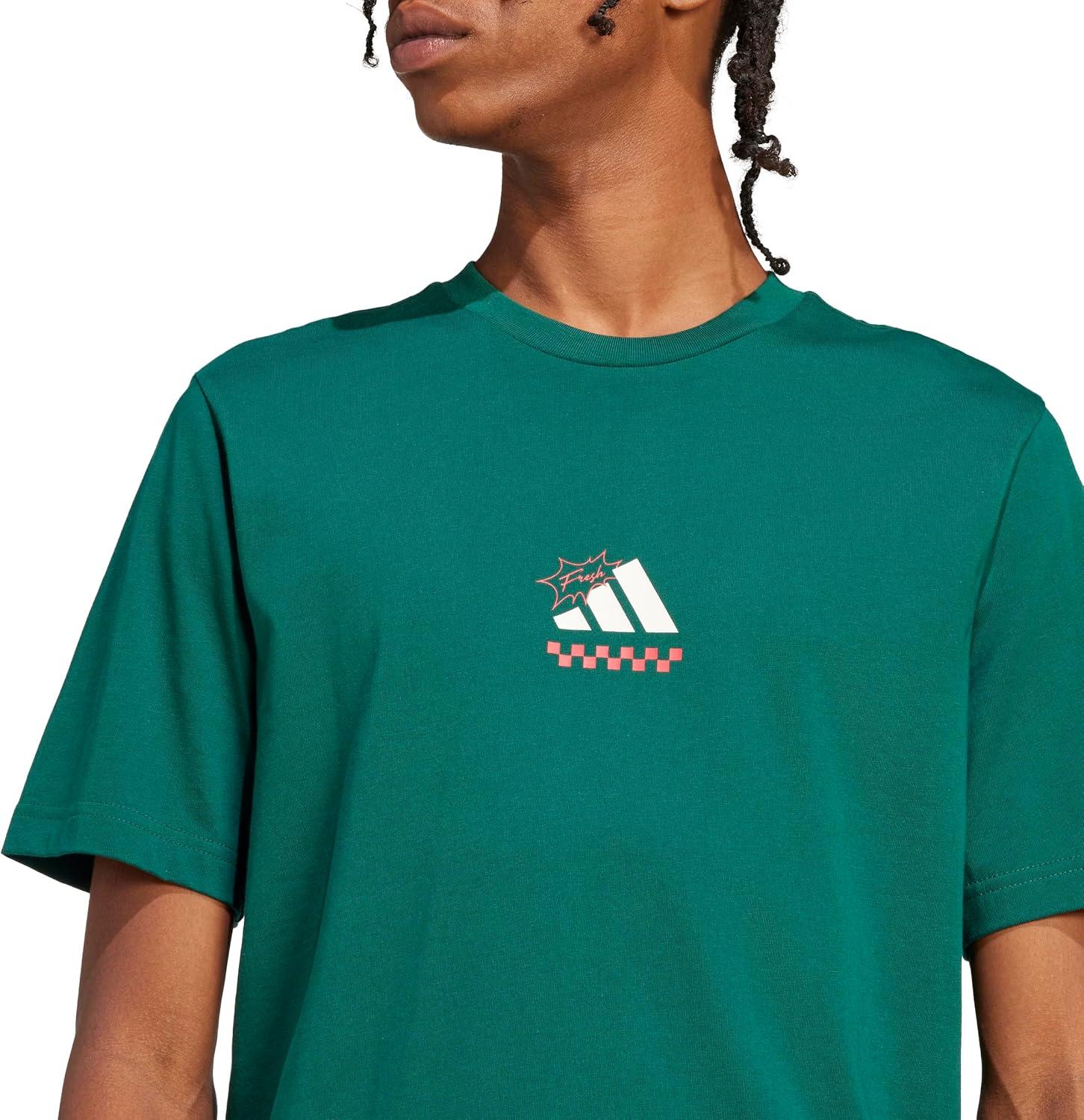 imageadidas Mens Lounge Pizza Graphic TShirtCollegiate Green