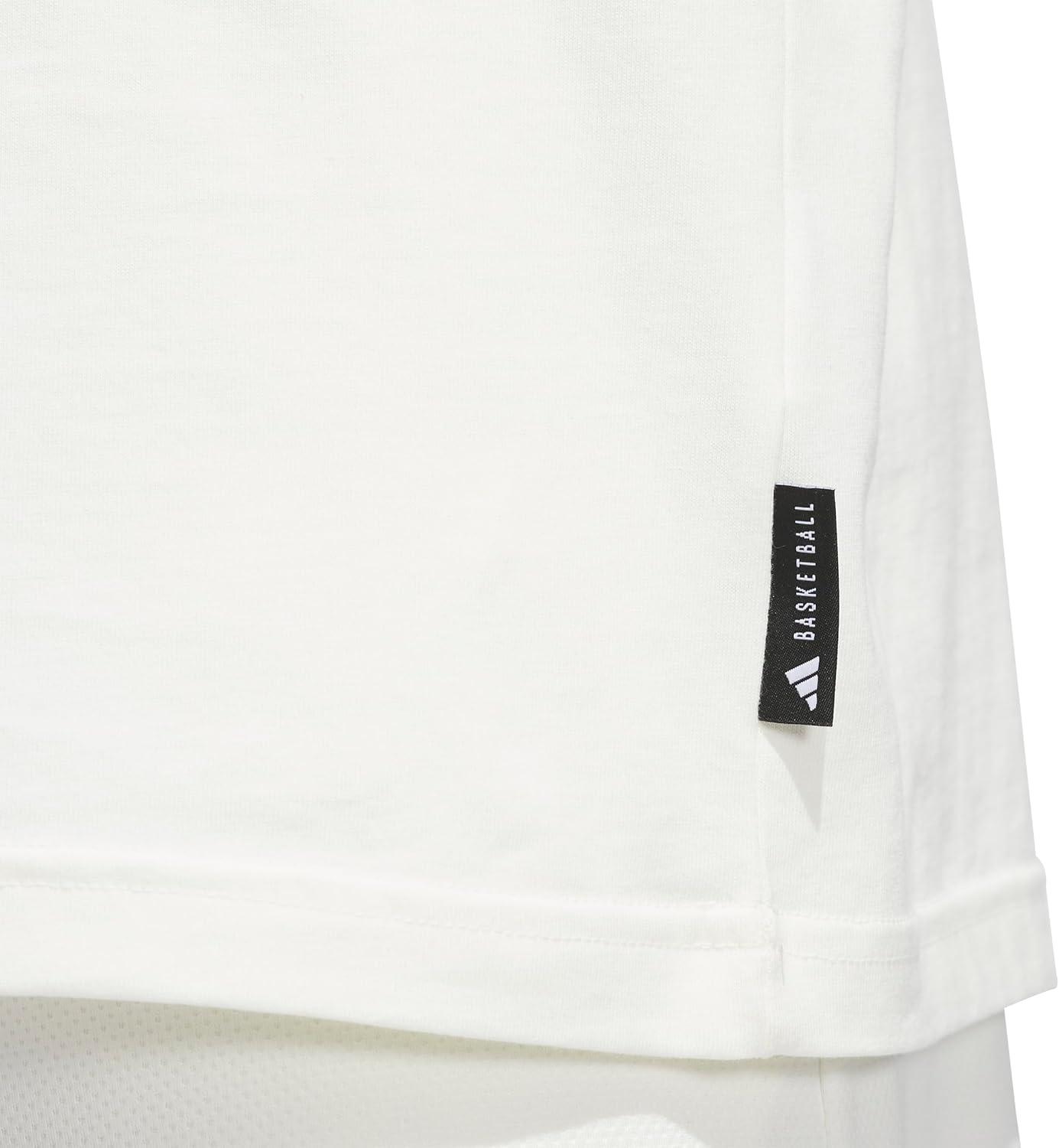 imageadidas Mens Select Long Sleeve Basketball TShirtCloud WhiteBlack