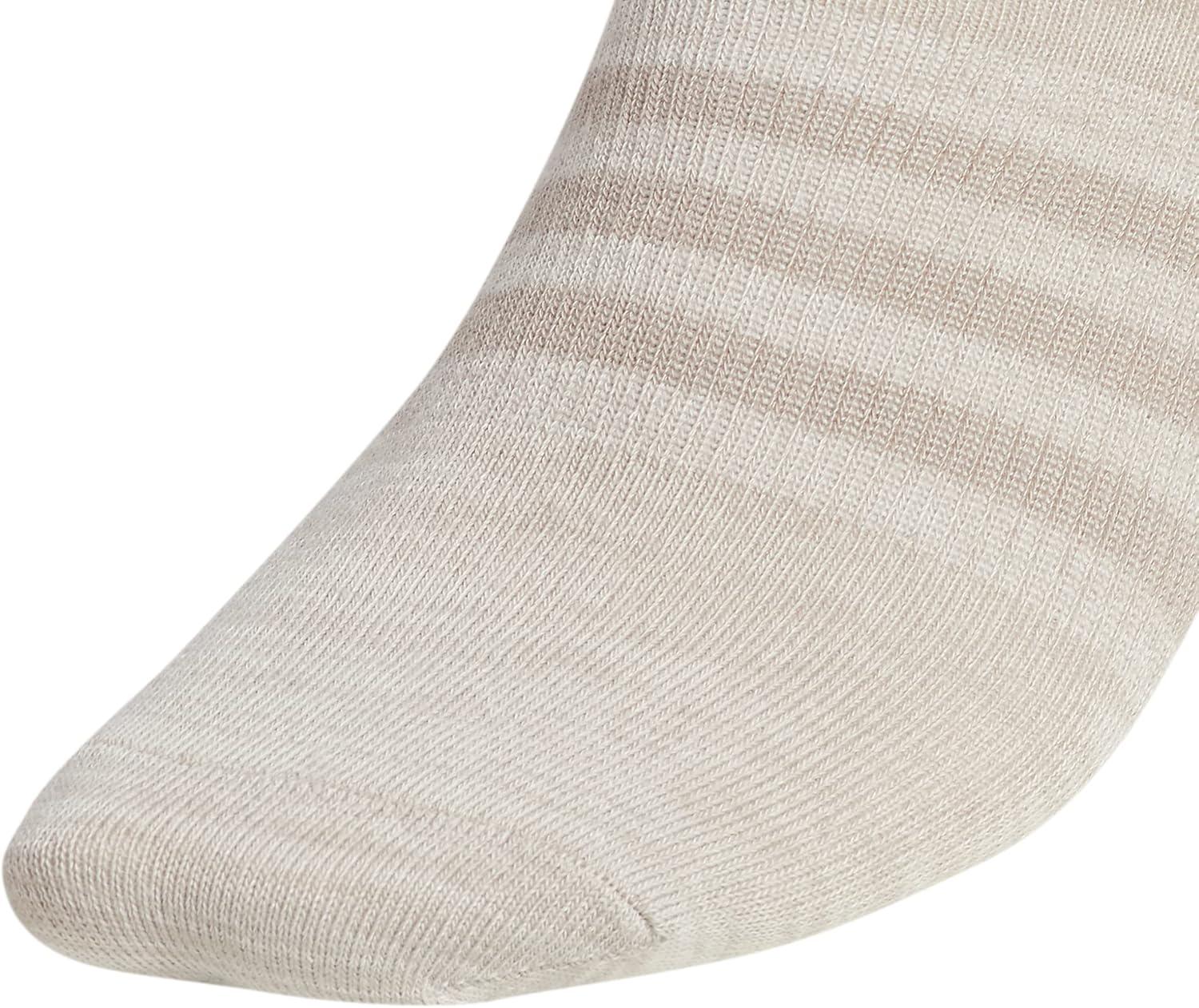 imageadidas Mens Superlite No Show Socks 6Pair Pack Low Profile Below AnkleAlumina BeigeLight BrownWhite