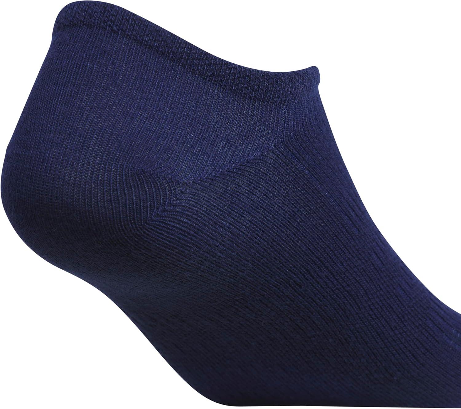 imageadidas Mens Superlite No Show Socks 6Pair Pack Low Profile Below AnkleDark BlueTech Indigo BlueCrew Blue