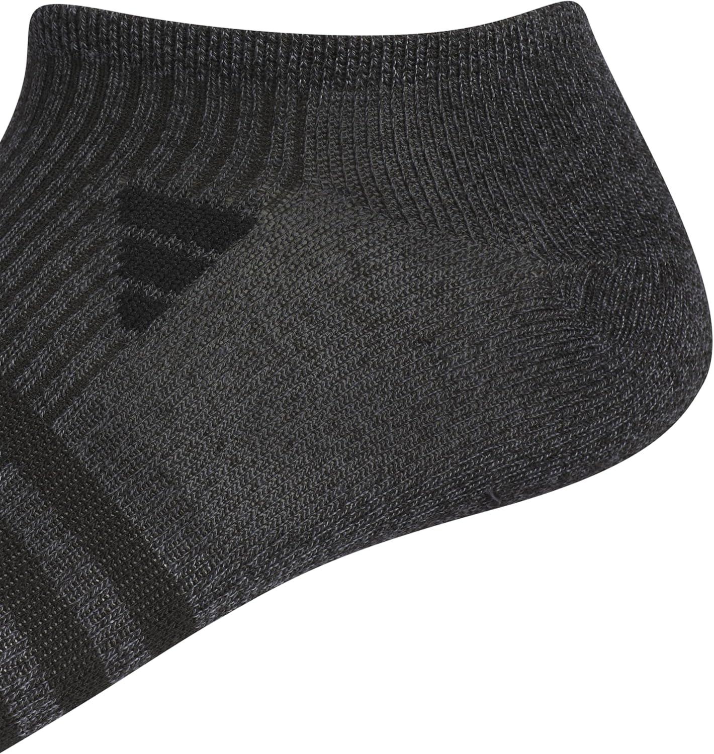 imageadidas Mens Superlite No Show Socks 6Pair Pack Low Profile Below AnkleOnix GreyBlack
