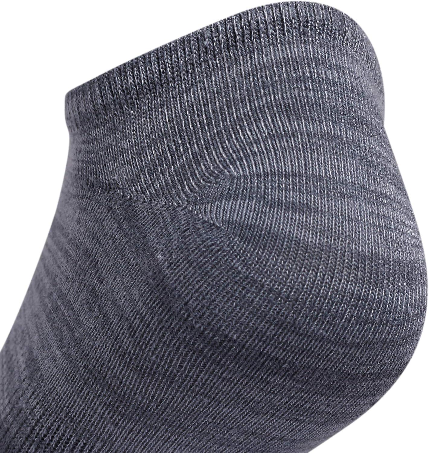 imageadidas Mens Superlite No Show Socks 6Pair Pack Low Profile Below AnkleOnix GreyGreyBlack