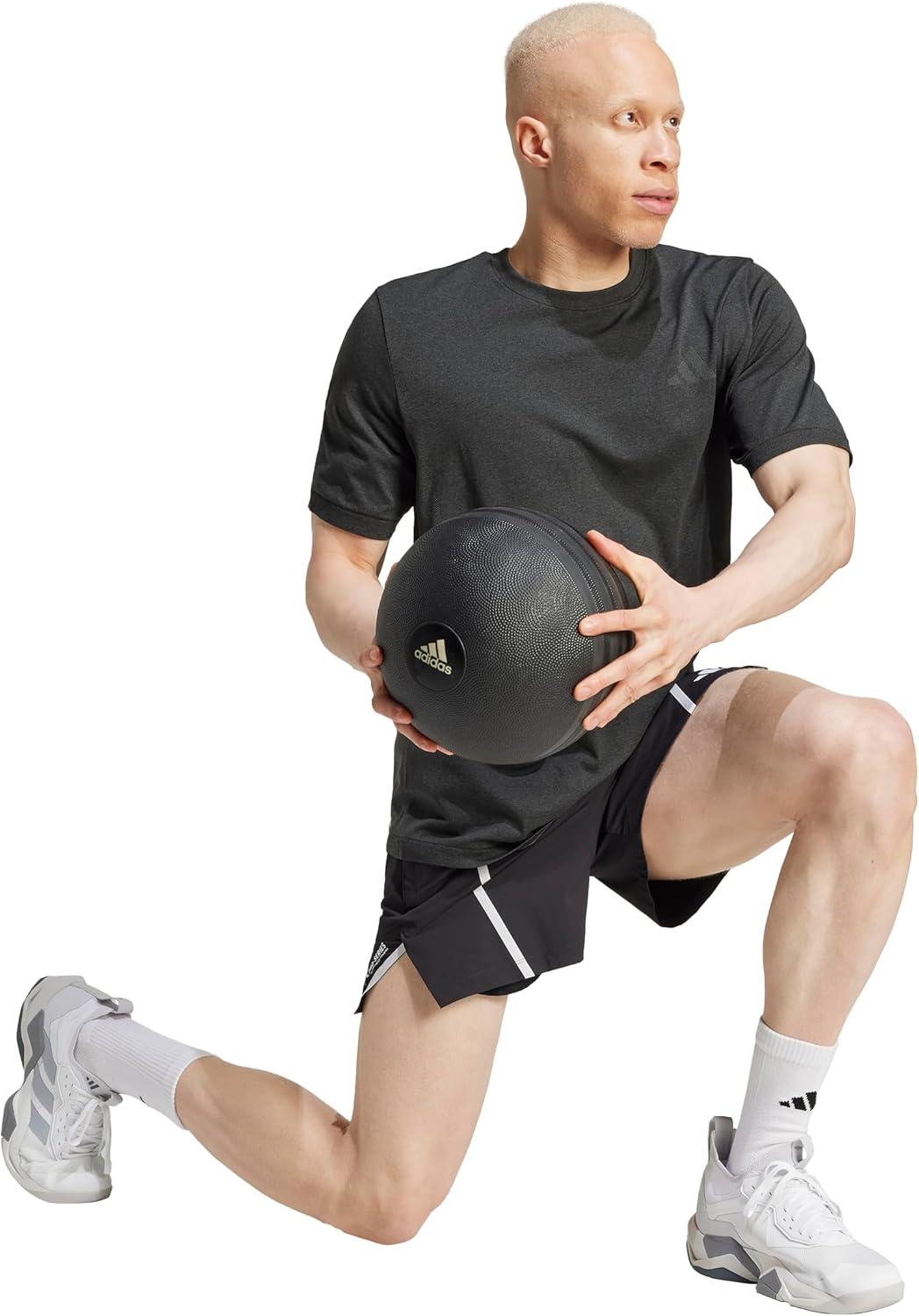 imageadidas Mens Train Essentials Structure Crew Neck Short Sleeve Casual Tops Casual  GreenBlackGrey