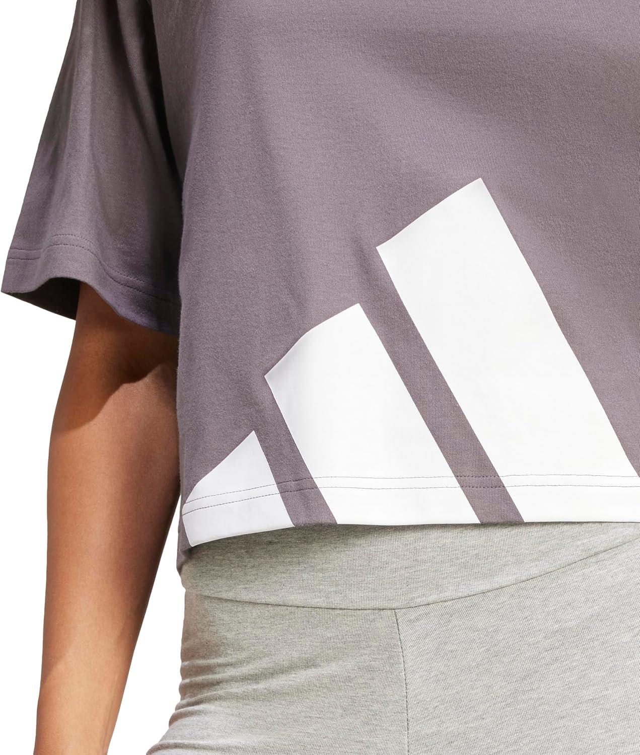 imageadidas Originals Womens Essentials Big Logo Boyfriend TShirtGrey StrataWhite