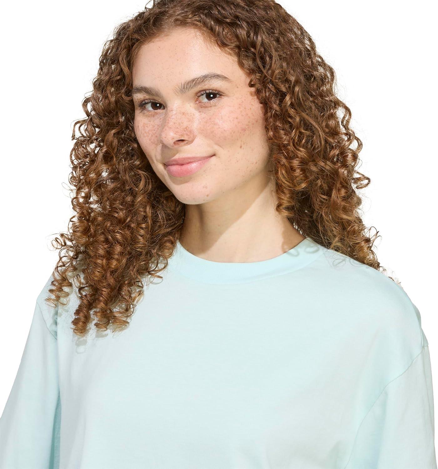 imageadidas Originals Womens Essentials Big Logo Boyfriend TShirtHalo MintFlash Aqua