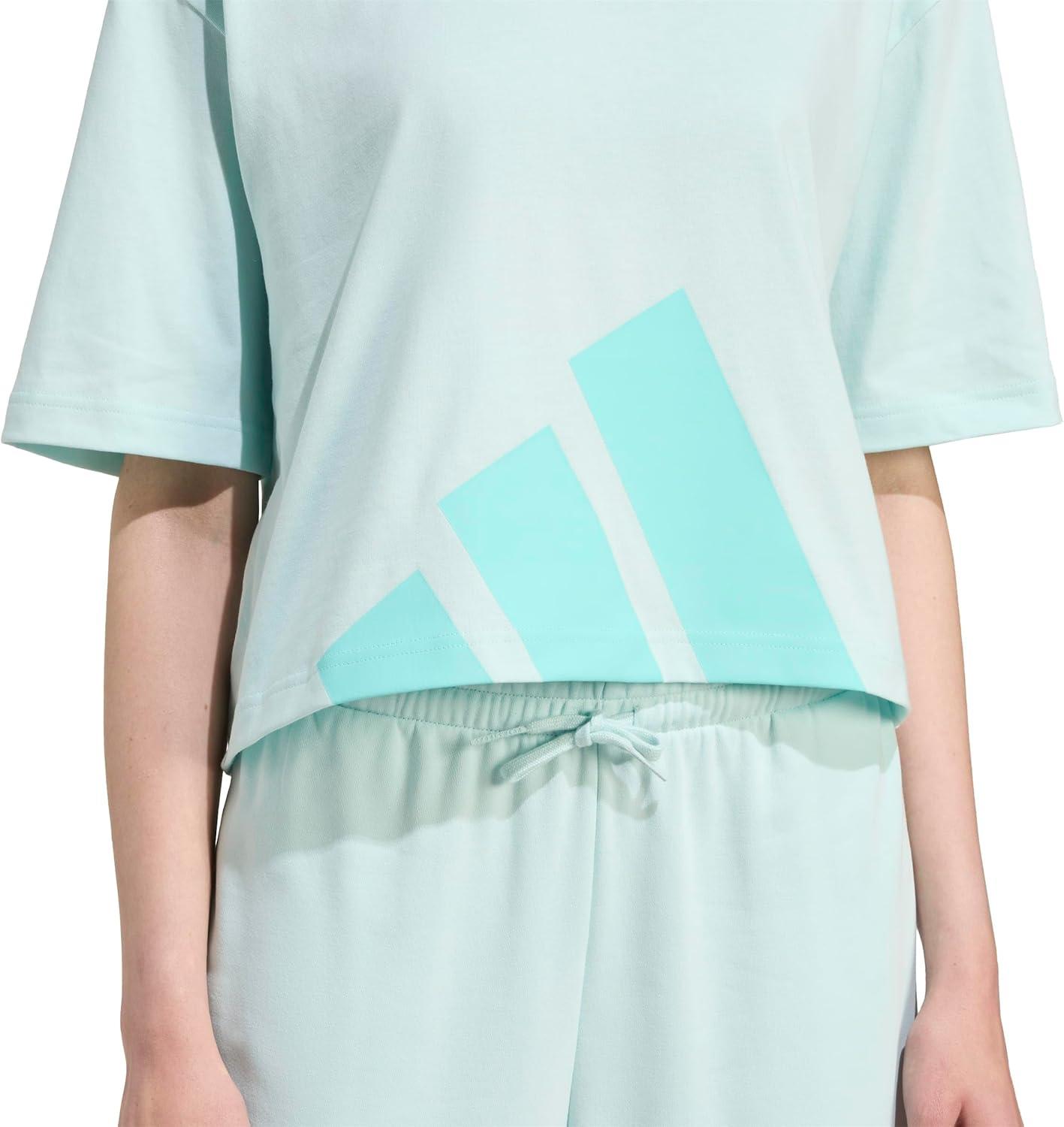 imageadidas Originals Womens Essentials Big Logo Boyfriend TShirtHalo MintFlash Aqua