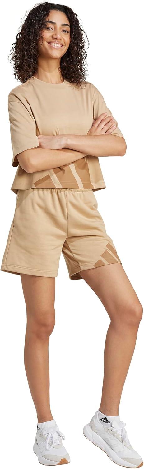 imageadidas Originals Womens Essentials Big Logo Boyfriend TShirtWarm SandstoneBrown Desert