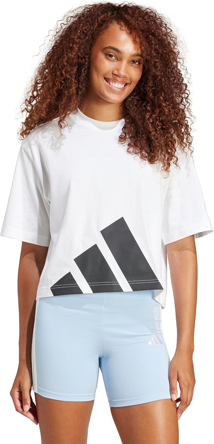 imageadidas Originals Womens Essentials Big Logo Boyfriend TShirtWhiteBlack
