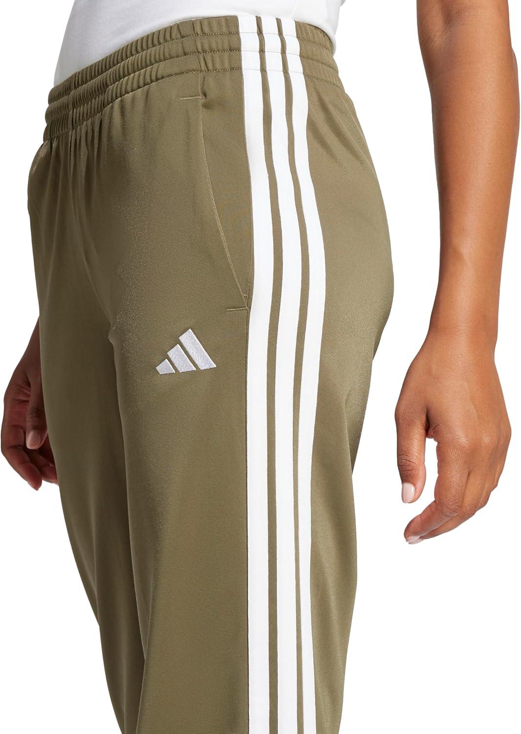 imageadidas Originals Womens Tricot 3Stripes Track PantsOlive StrataWhite