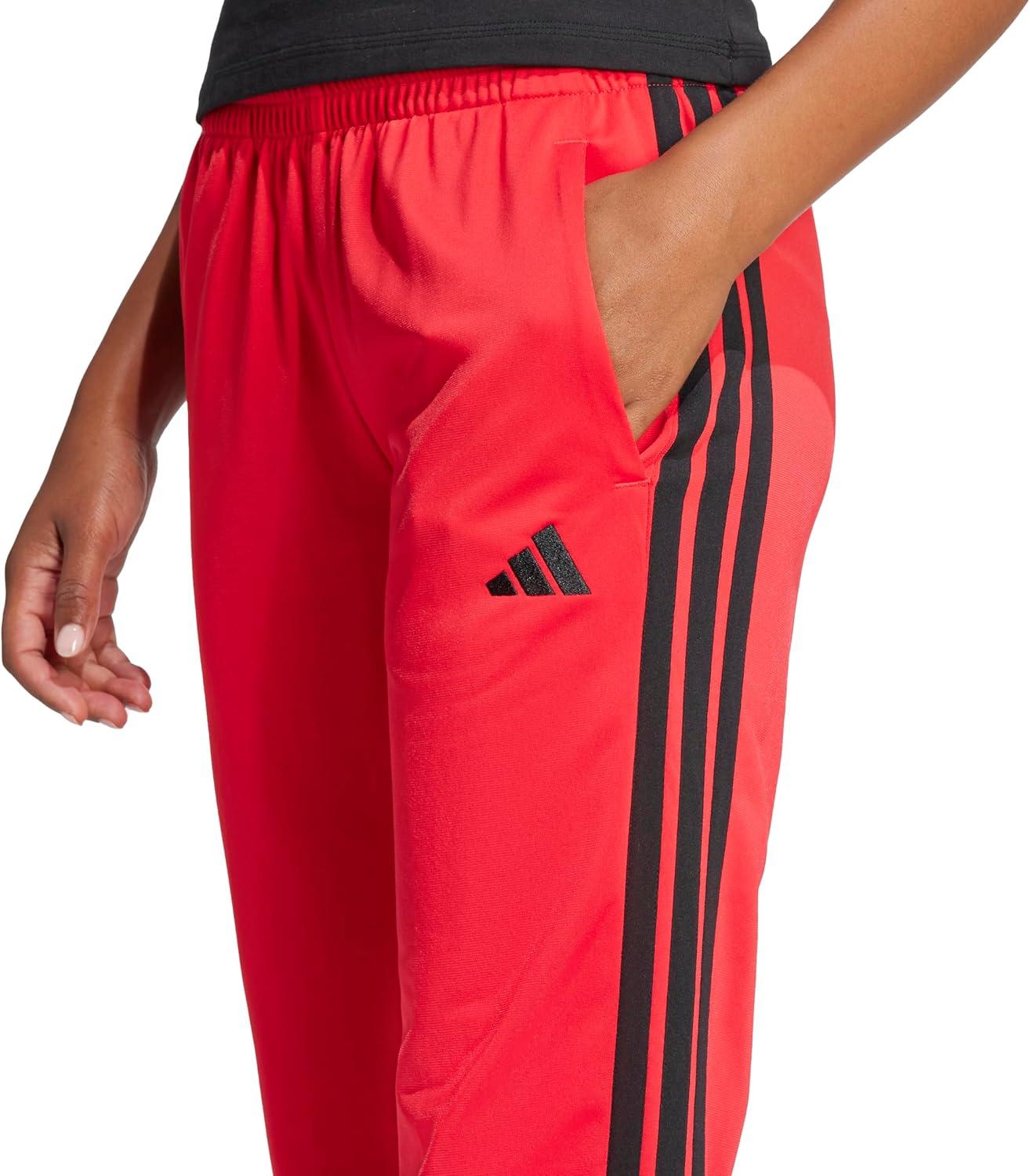imageadidas Originals Womens Tricot 3Stripes Track PantsPure RubyBlack