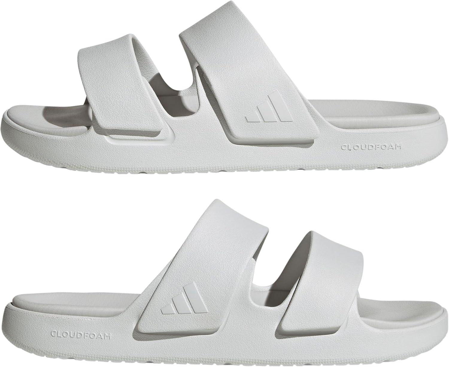 imageadidas UnisexAdult Znscape Slide SandalCrystal WhiteCrystal WhiteDash Grey