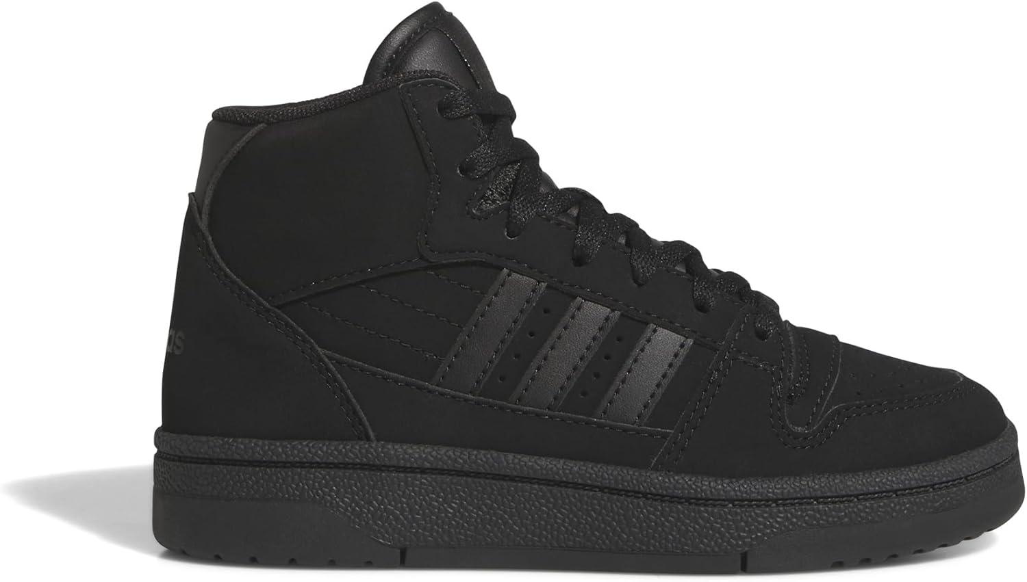 imageadidas UnisexChild Break Start Mid Top SneakerBlackBlackBlack