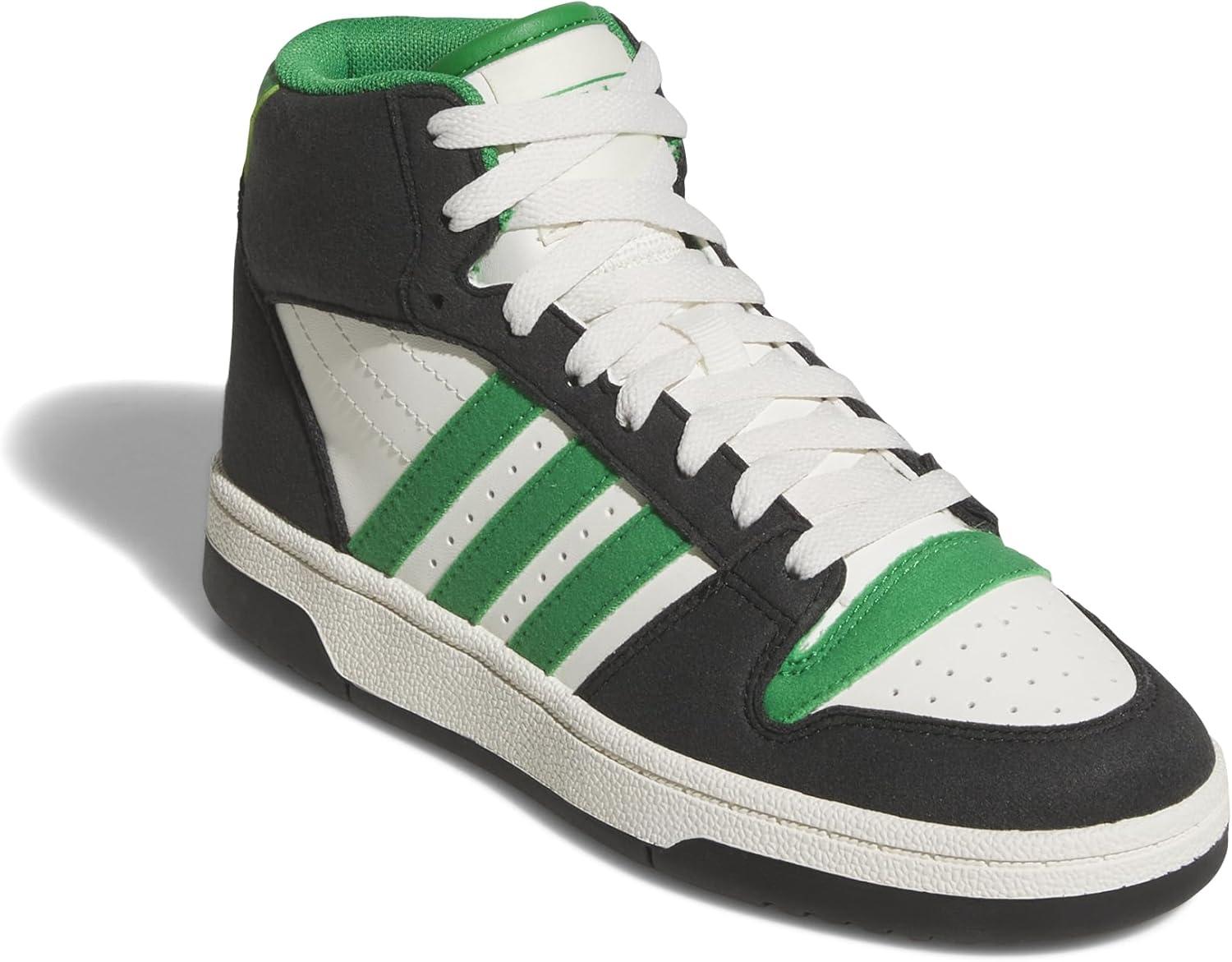 imageadidas UnisexChild Break Start Mid Top SneakerBlackGreenCloud White
