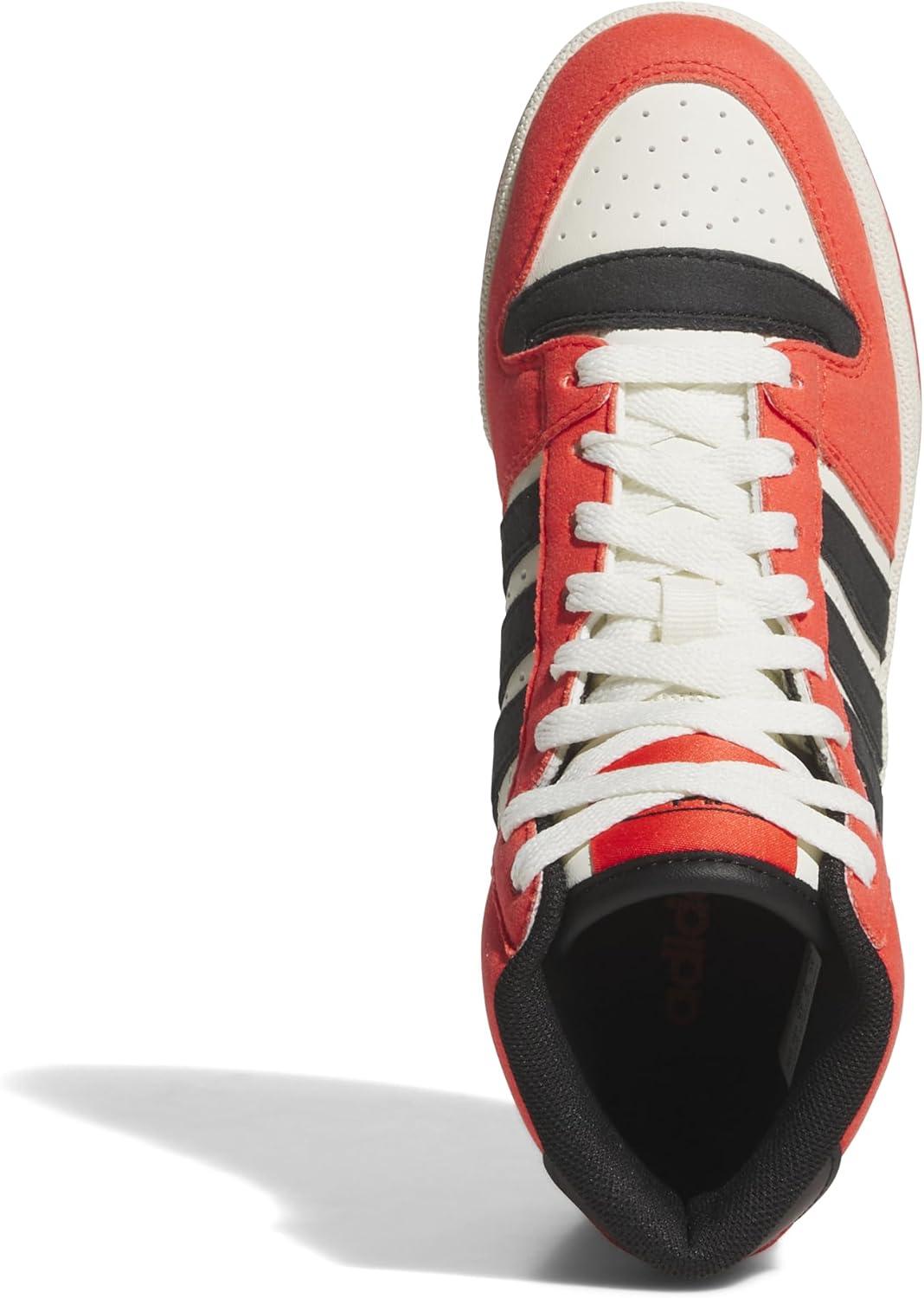 imageadidas UnisexChild Break Start Mid Top SneakerBright RedBlackOff White