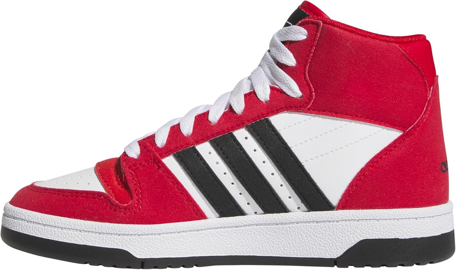 imageadidas UnisexChild Break Start Mid Top SneakerTeam Power RedBlackWhite