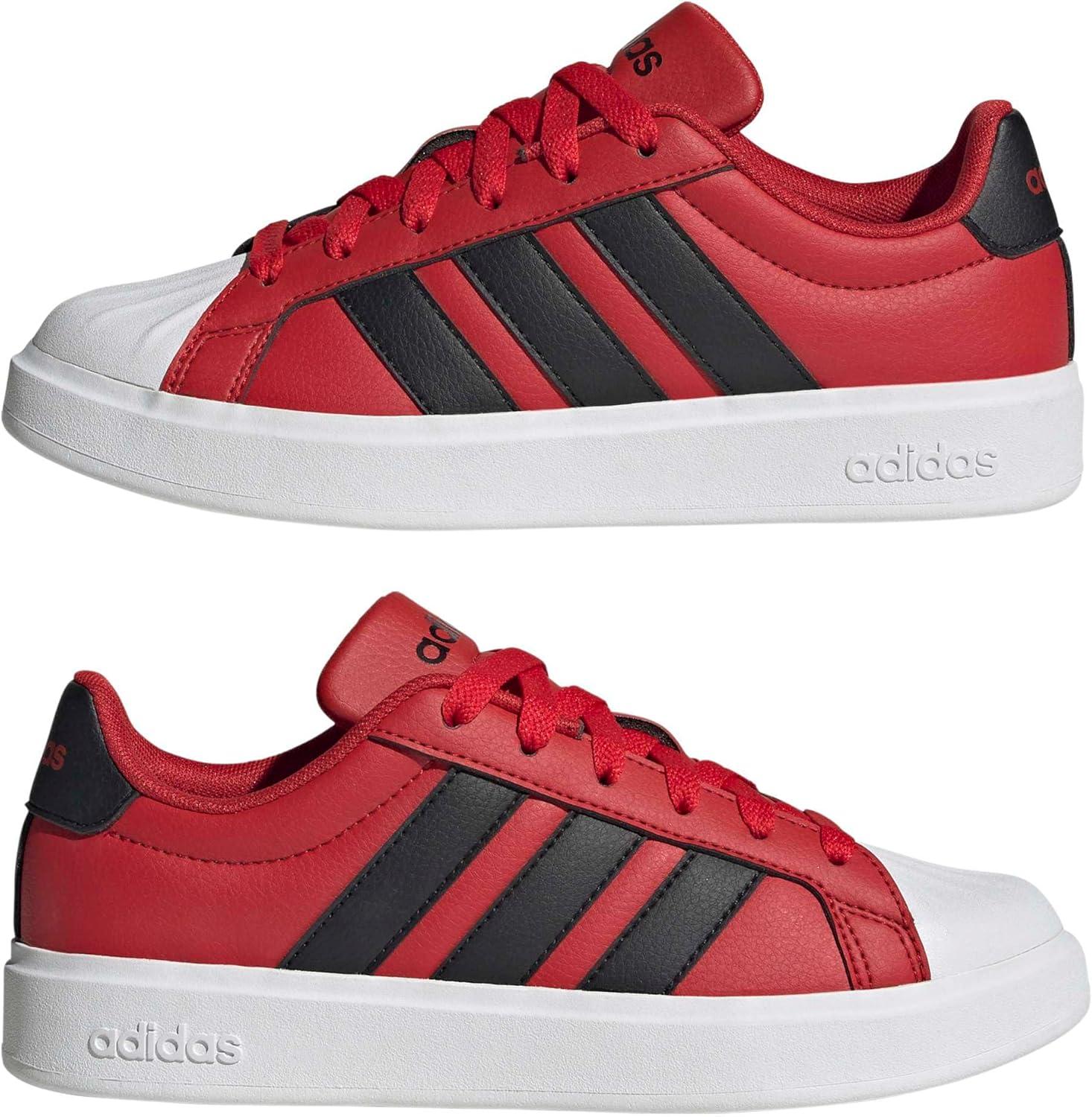 imageadidas UnisexChild Streetalk SneakerBetter ScarletBlackWhite