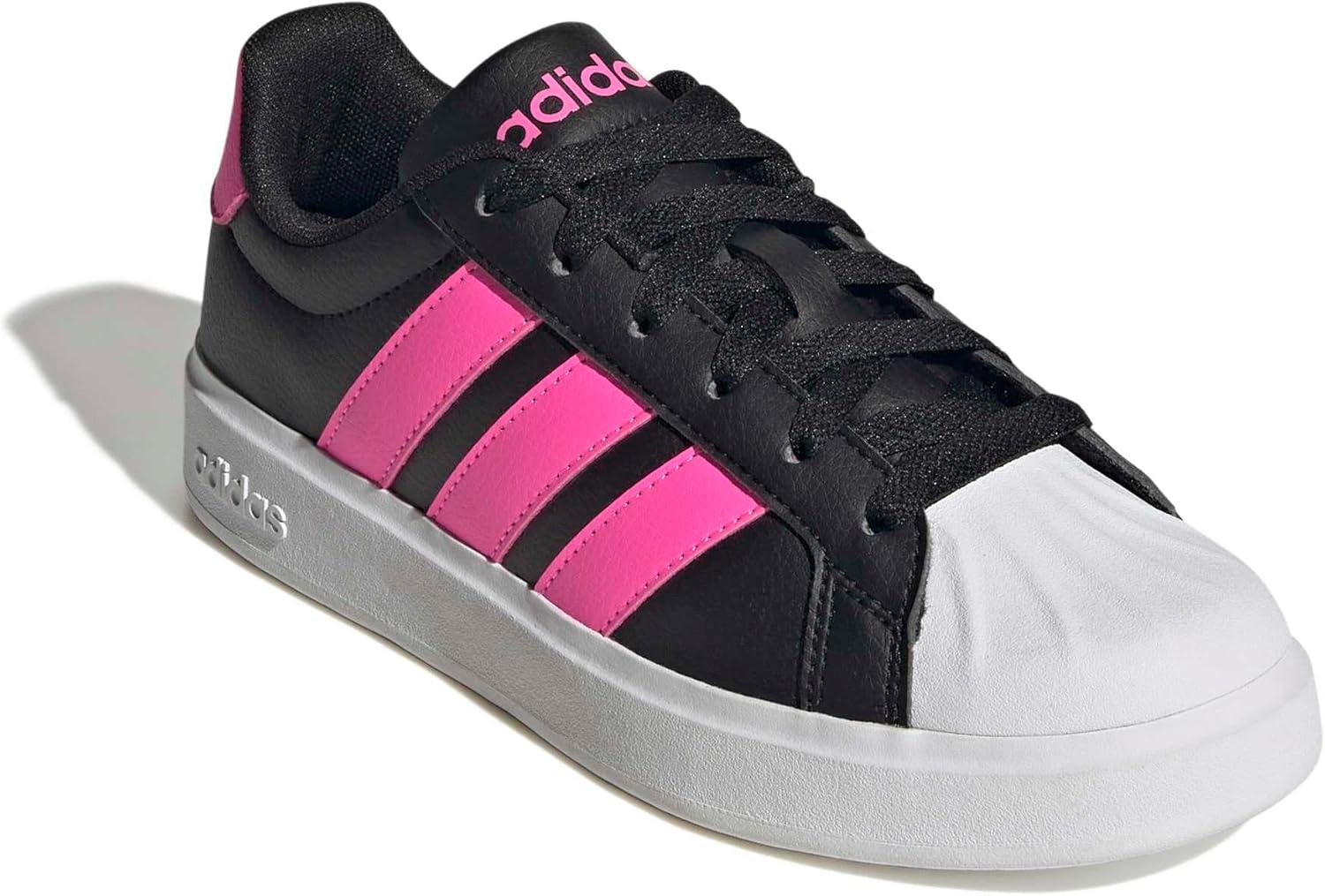 imageadidas UnisexChild Streetalk SneakerBlackLucid PinkWhite
