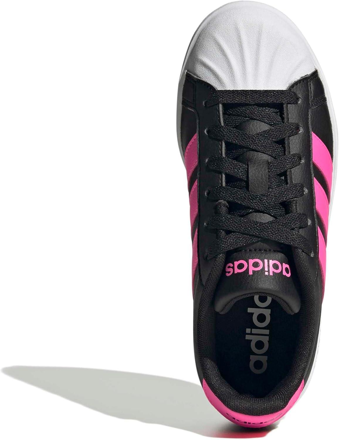 imageadidas UnisexChild Streetalk SneakerBlackLucid PinkWhite