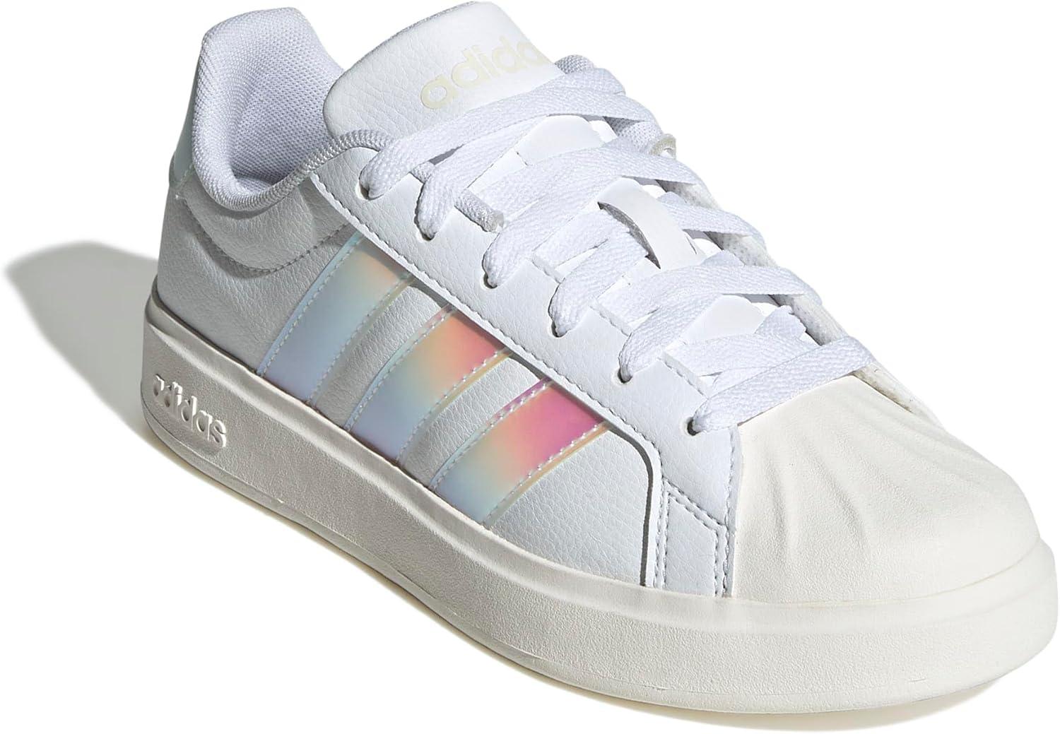 imageadidas UnisexChild Streetalk SneakerWhiteIridescentWhite