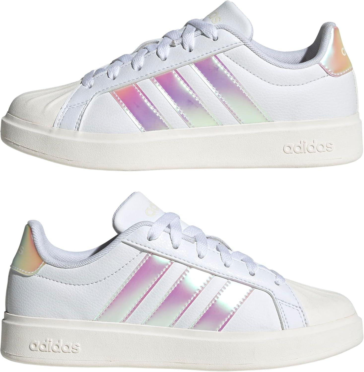 imageadidas UnisexChild Streetalk SneakerWhiteIridescentWhite