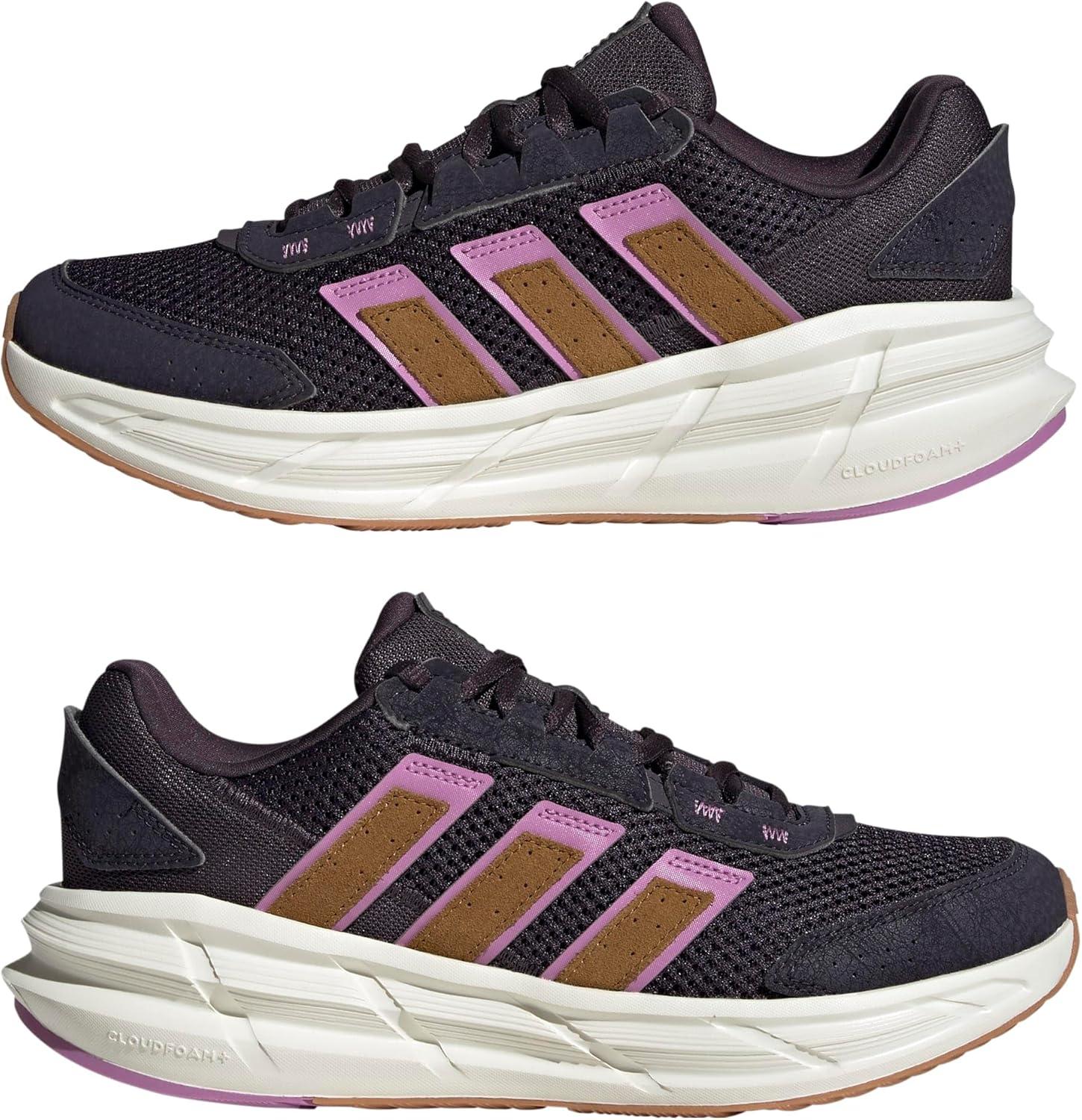 imageadidas Womens Astrastar SneakerAurora BlackBronze StrataPreloved Purple