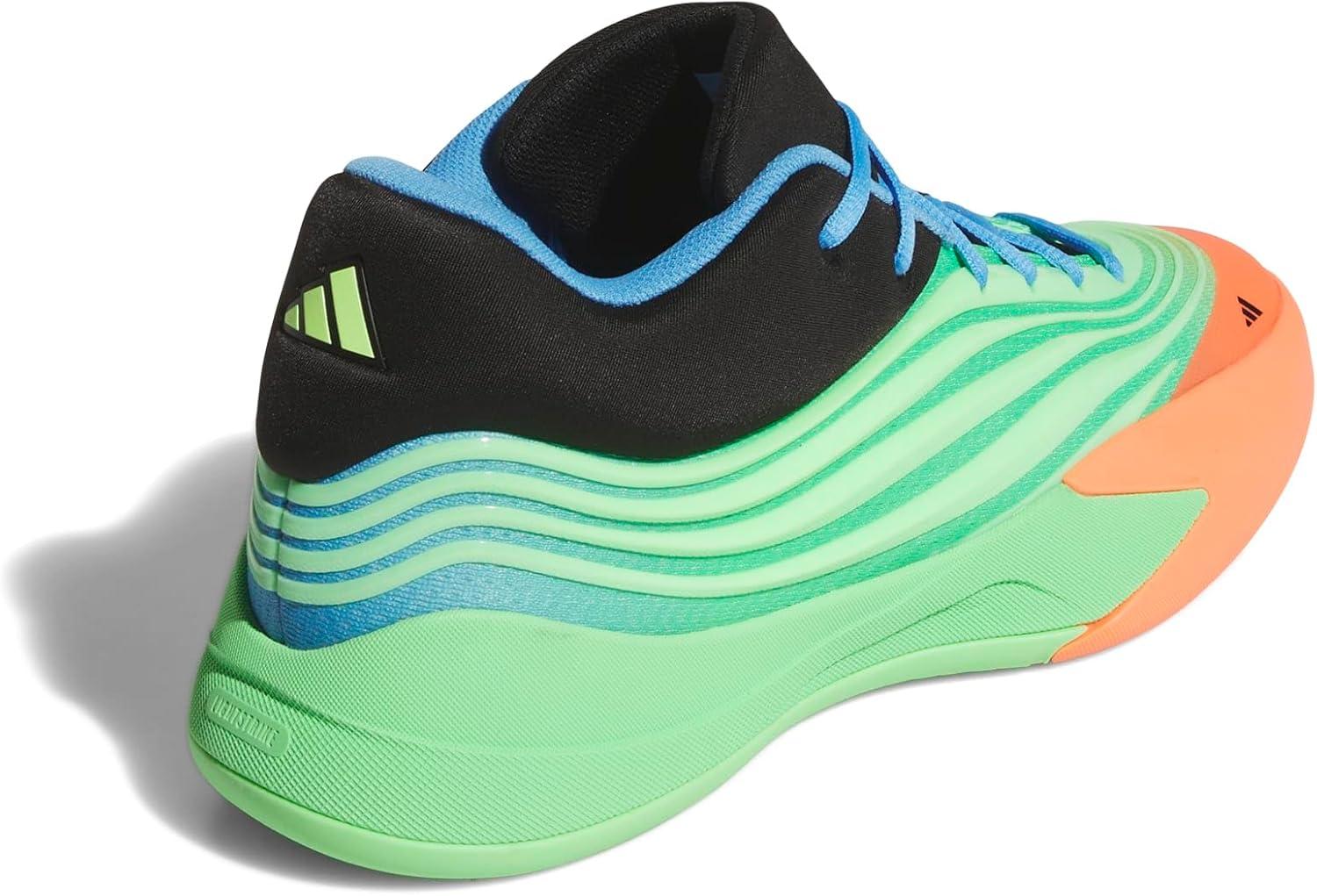 imageadidas Womens Dame X Basketball ShoesLime BurstSignal CoralBlue Burst
