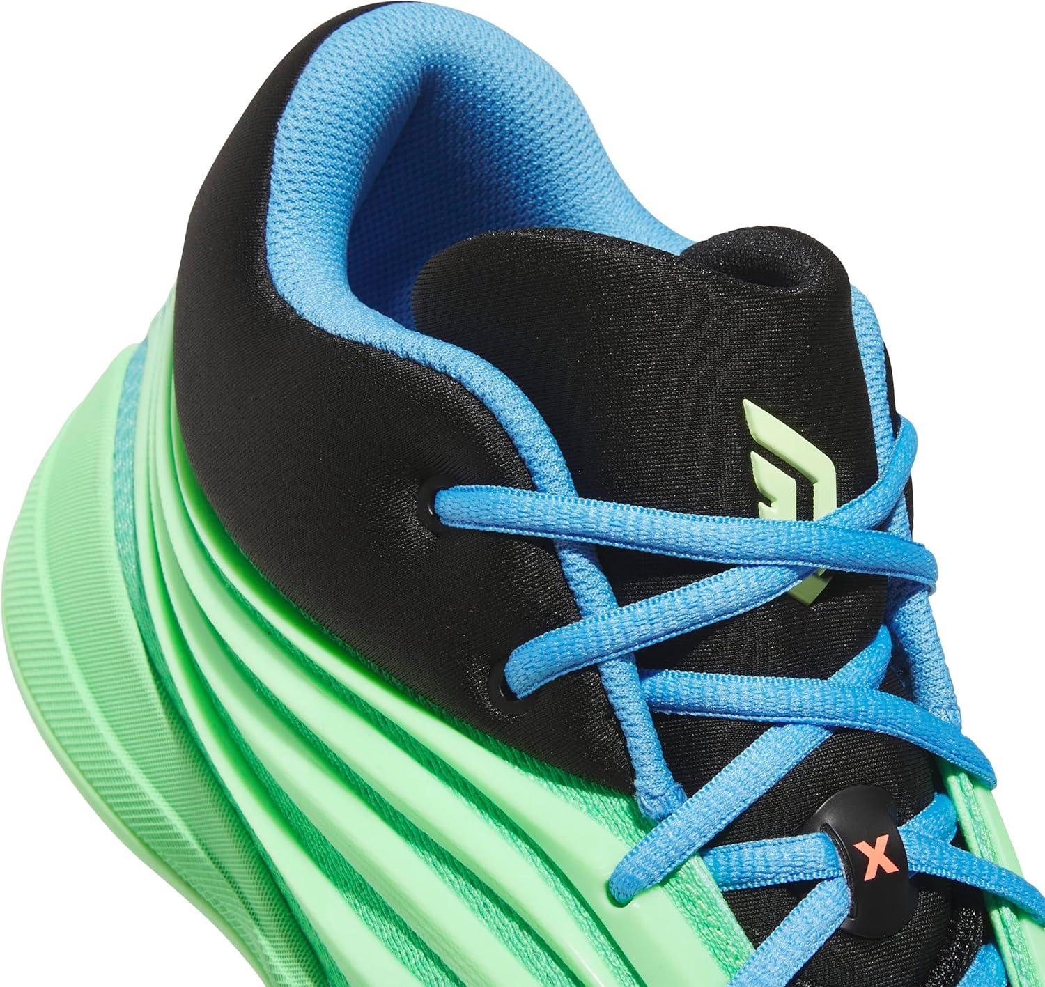 imageadidas Womens Dame X Basketball ShoesLime BurstSignal CoralBlue Burst