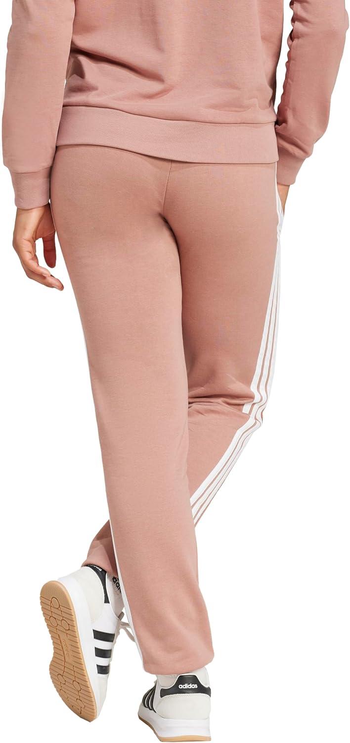 imageadidas Womens Essentials 3Stripes French Terry Cuffed PantsWarm ClayWhite