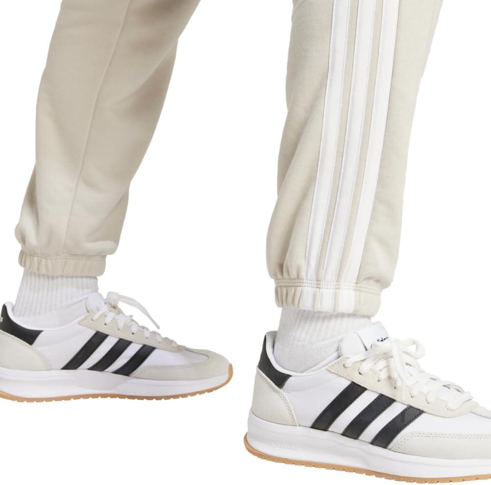 imageadidas Womens Essentials 3Stripes French Terry Cuffed PantsWonder AluminaWhite