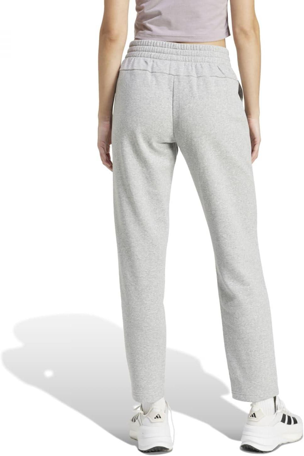 imageadidas Womens Essentials Small Logo Feel Cozy Open Hem PantMedium Grey Heather