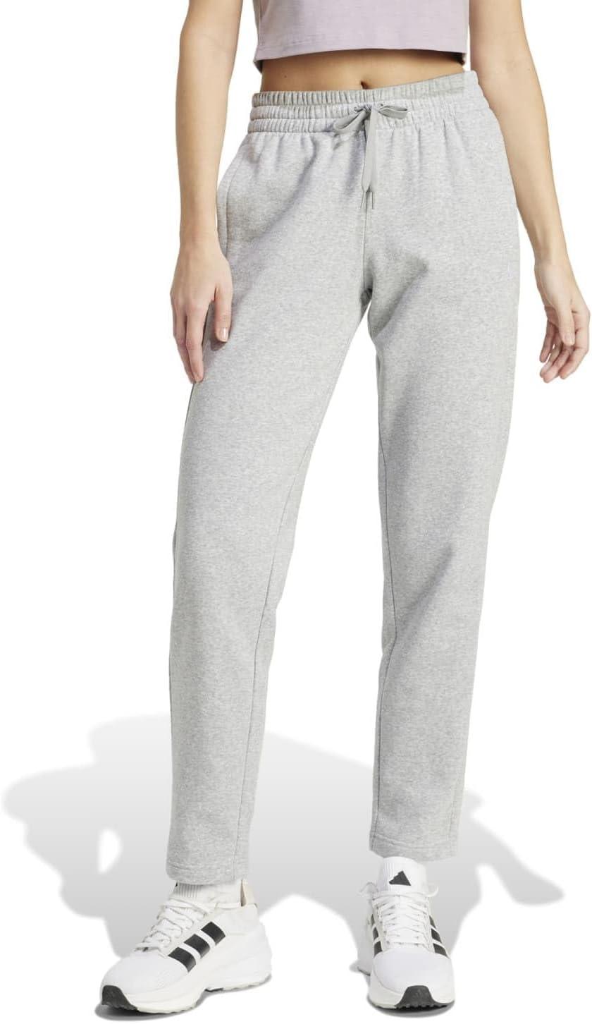 imageadidas Womens Essentials Small Logo Feel Cozy Open Hem PantMedium Grey Heather