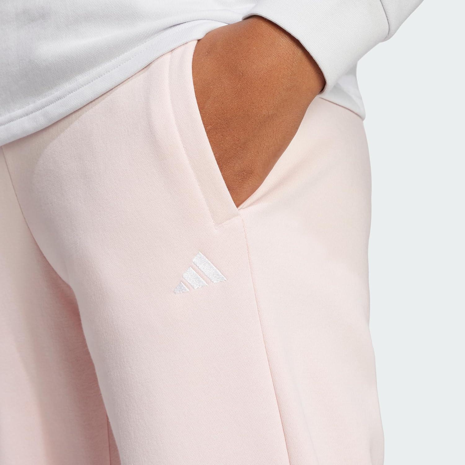 imageadidas Womens Essentials Small Logo Feel Cozy Open Hem PantSandy Pink