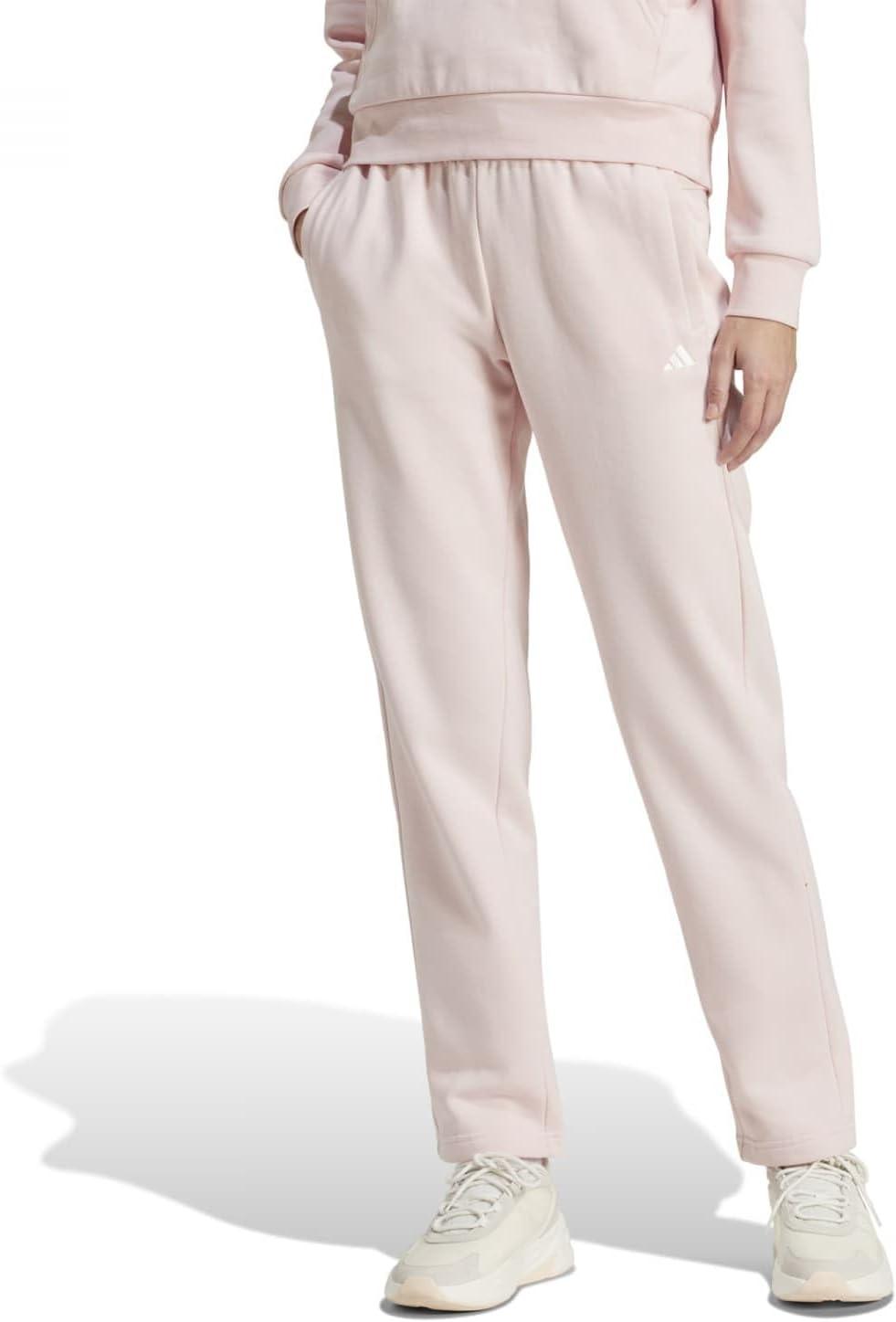 imageadidas Womens Essentials Small Logo Feel Cozy Open Hem PantSandy Pink