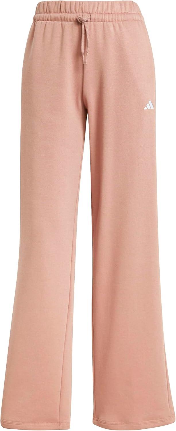 imageadidas Womens Essentials Small Logo Feel Cozy Open Hem PantWarm ClayWhite