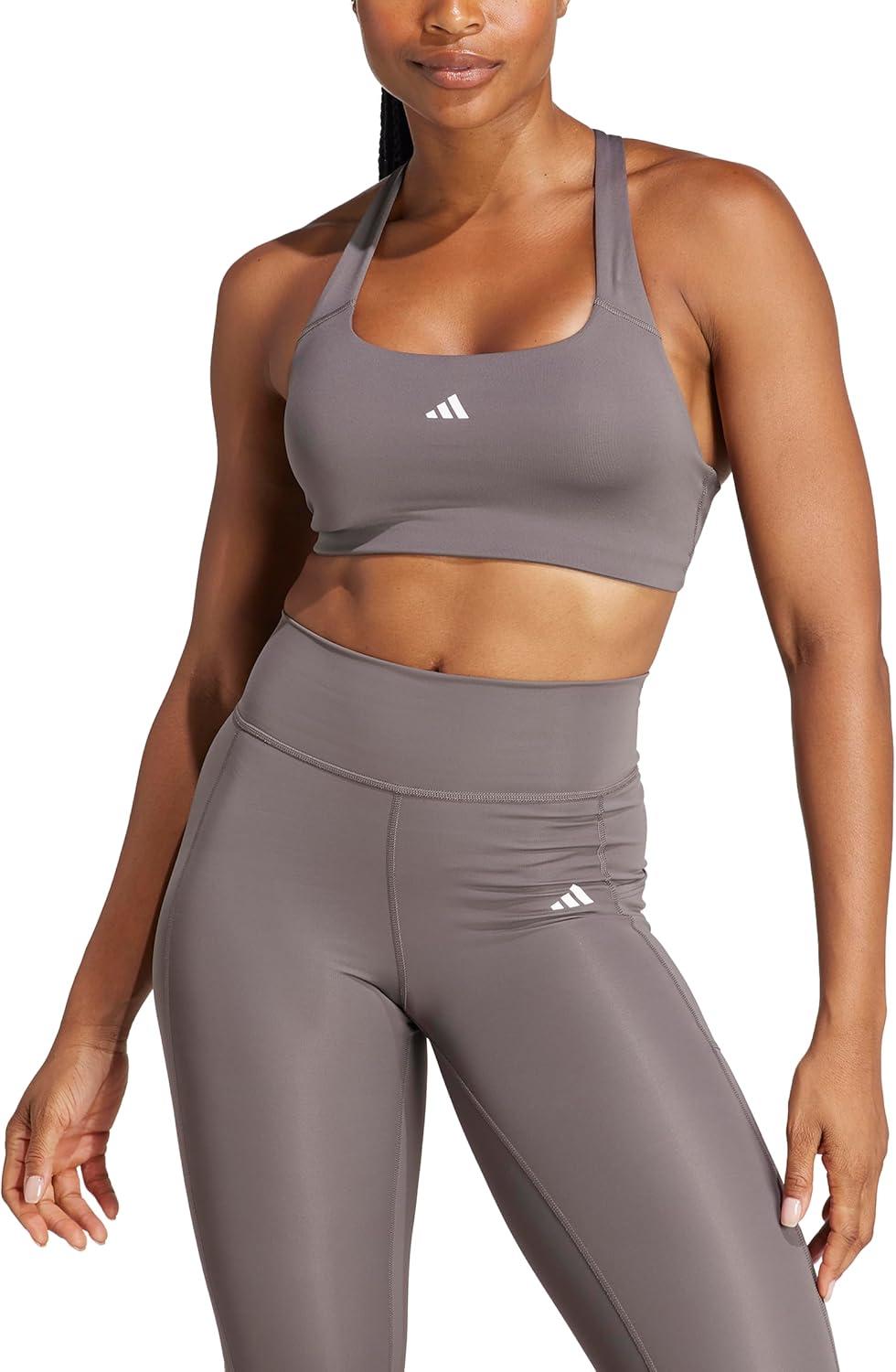 imageadidas Womens Powerimpact Training Medium Support BraCharcoal