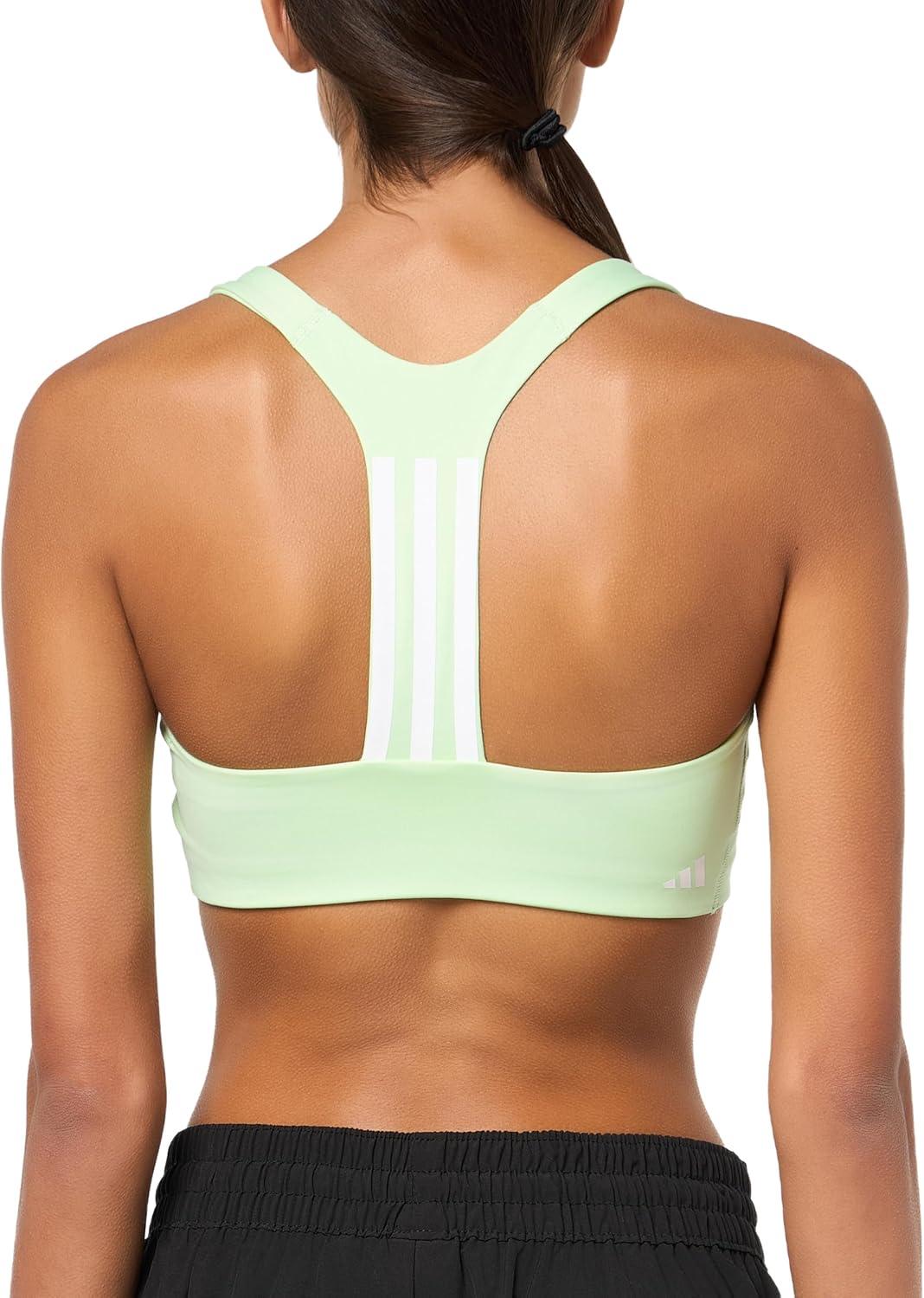 imageadidas Womens Powerimpact Training Medium Support BraSemi Green Spark