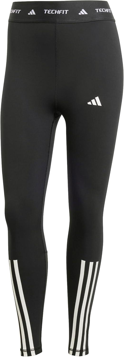 imageadidas Womens Techfit 3Stripes 78 Training Leggings Black Medium
