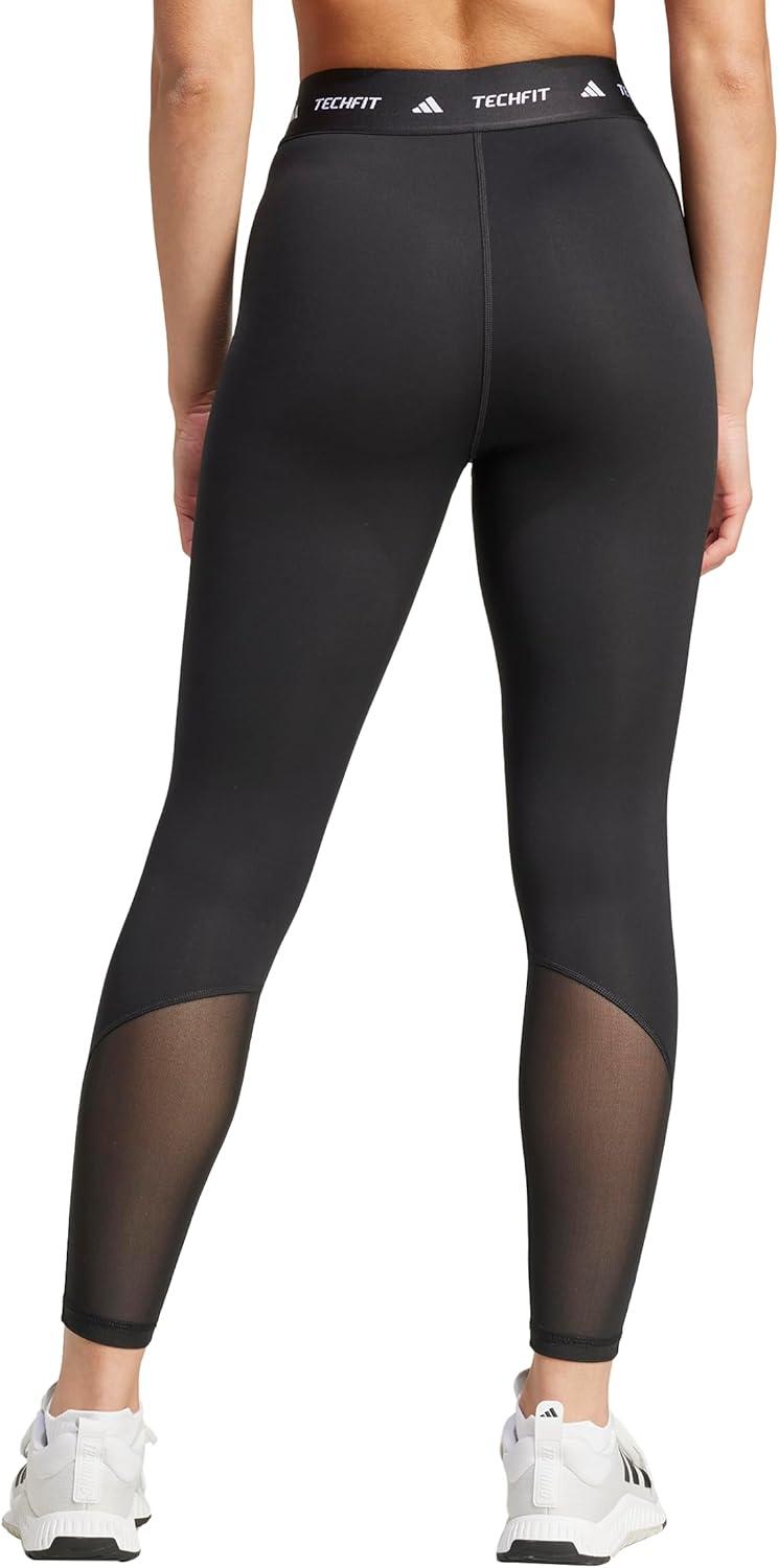 imageadidas Womens Techfit 3Stripes 78 Training Leggings Black Medium