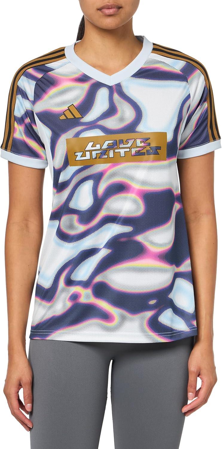 imageadidas Womens Tiro Pride JerseyHalo BluePurple BurstPink Spark