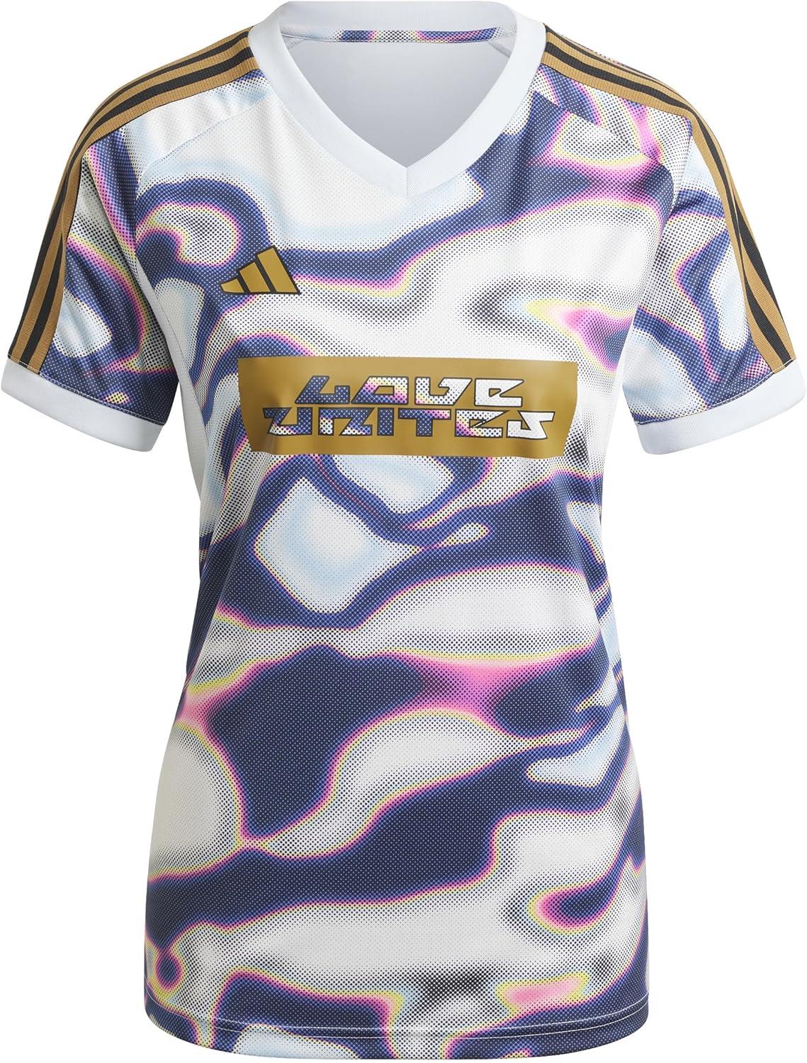 imageadidas Womens Tiro Pride JerseyHalo BluePurple BurstPink Spark