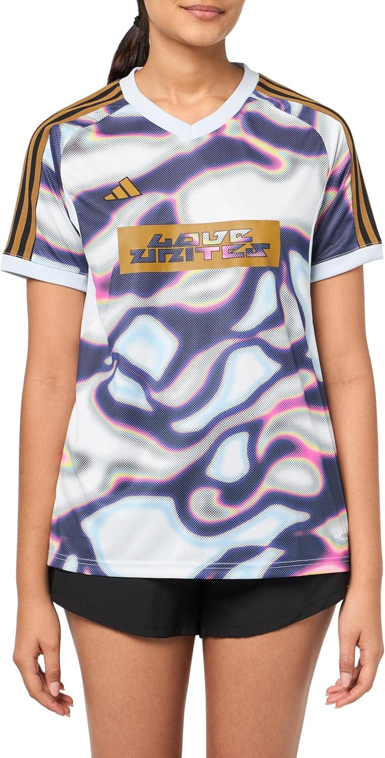 imageadidas Womens Tiro Pride JerseyHalo BluePurple BurstPink Spark
