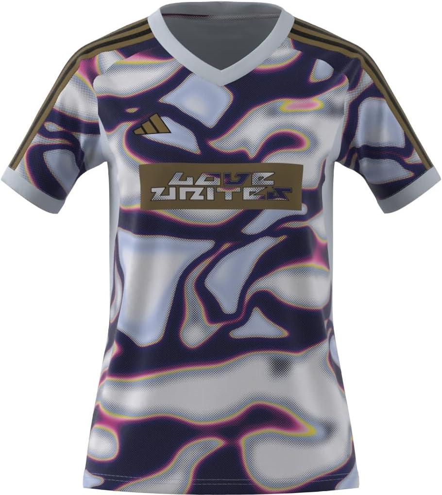 imageadidas Womens Tiro Pride JerseyHalo BluePurple BurstPink Spark