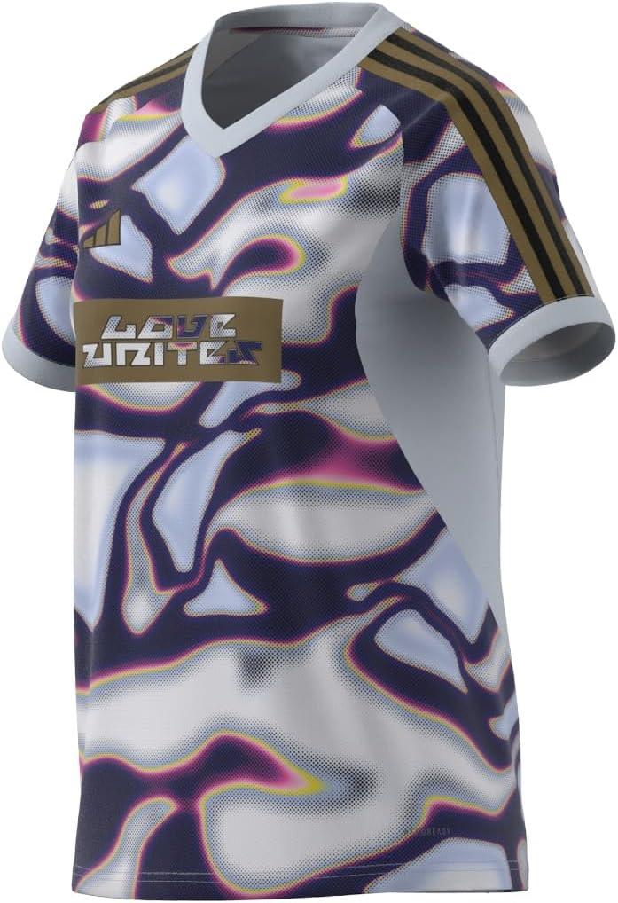 imageadidas Womens Tiro Pride JerseyHalo BluePurple BurstPink Spark