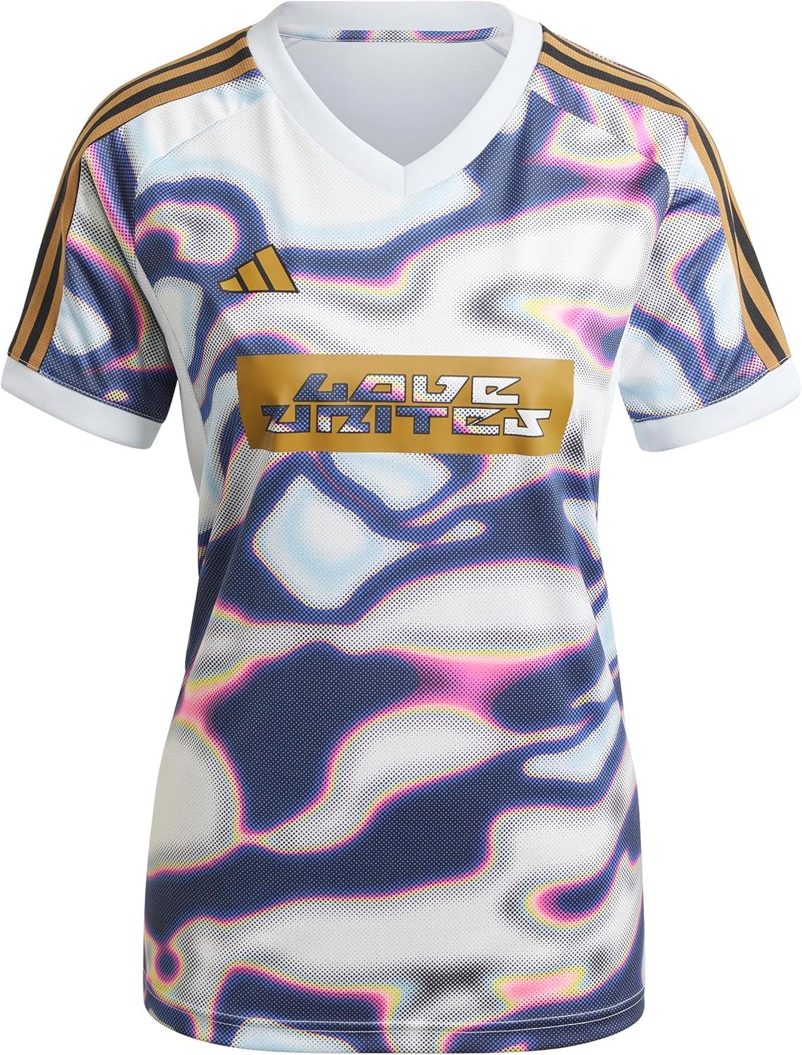 imageadidas Womens Tiro Pride JerseyHalo BluePurple BurstPink Spark